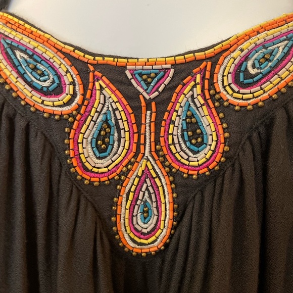 French Connection Beaded Halter-Style Top. Size 4 - Picture 7 of 15